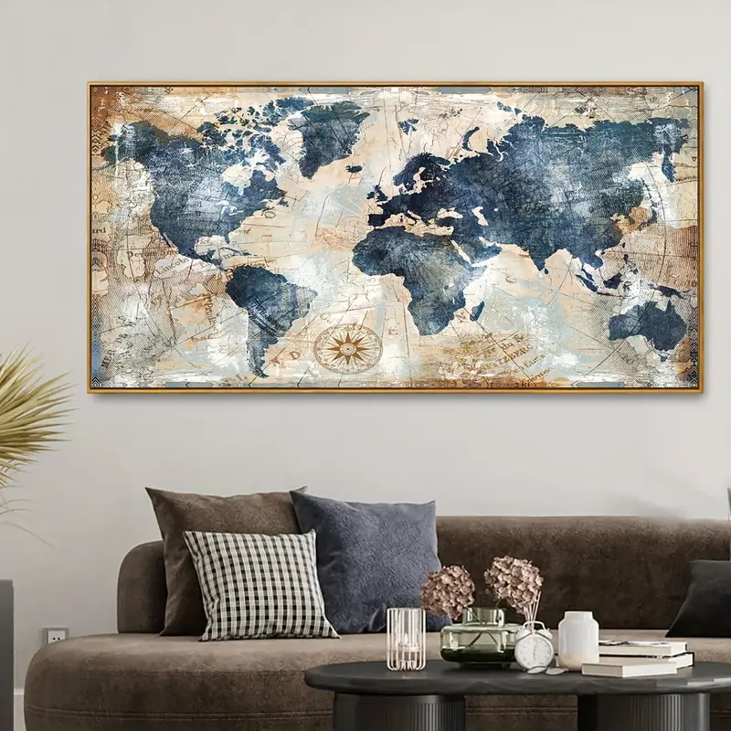 Star Map Poster - 1pc Canvas Poster Vintage Art World