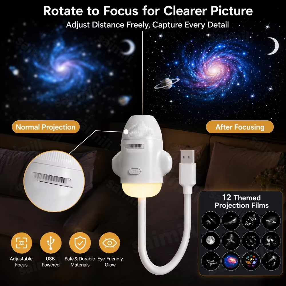 Portable USB Galaxy Aurora Pro - огляд і ціна Planetarium Projector Home