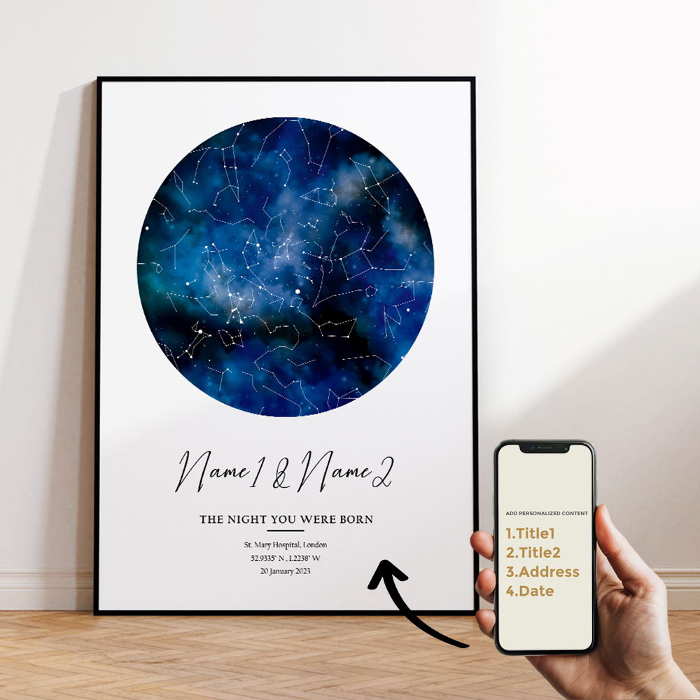 Modern Custom Personalized Nig - огляд і ціна Star Map Poster