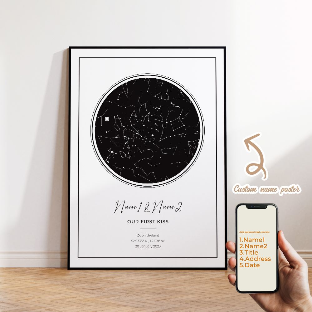 Modern Custom Personalized Nig - огляд і ціна Star Map Poster